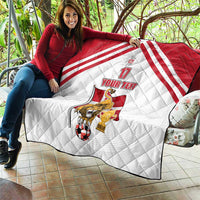 Custom Danmark Football Go Champions Quilt Denmark Sporty Style