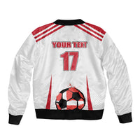 Custom Danmark Football Go Champions Sleeve Zip Bomber Jacket Denmark Sporty Style
