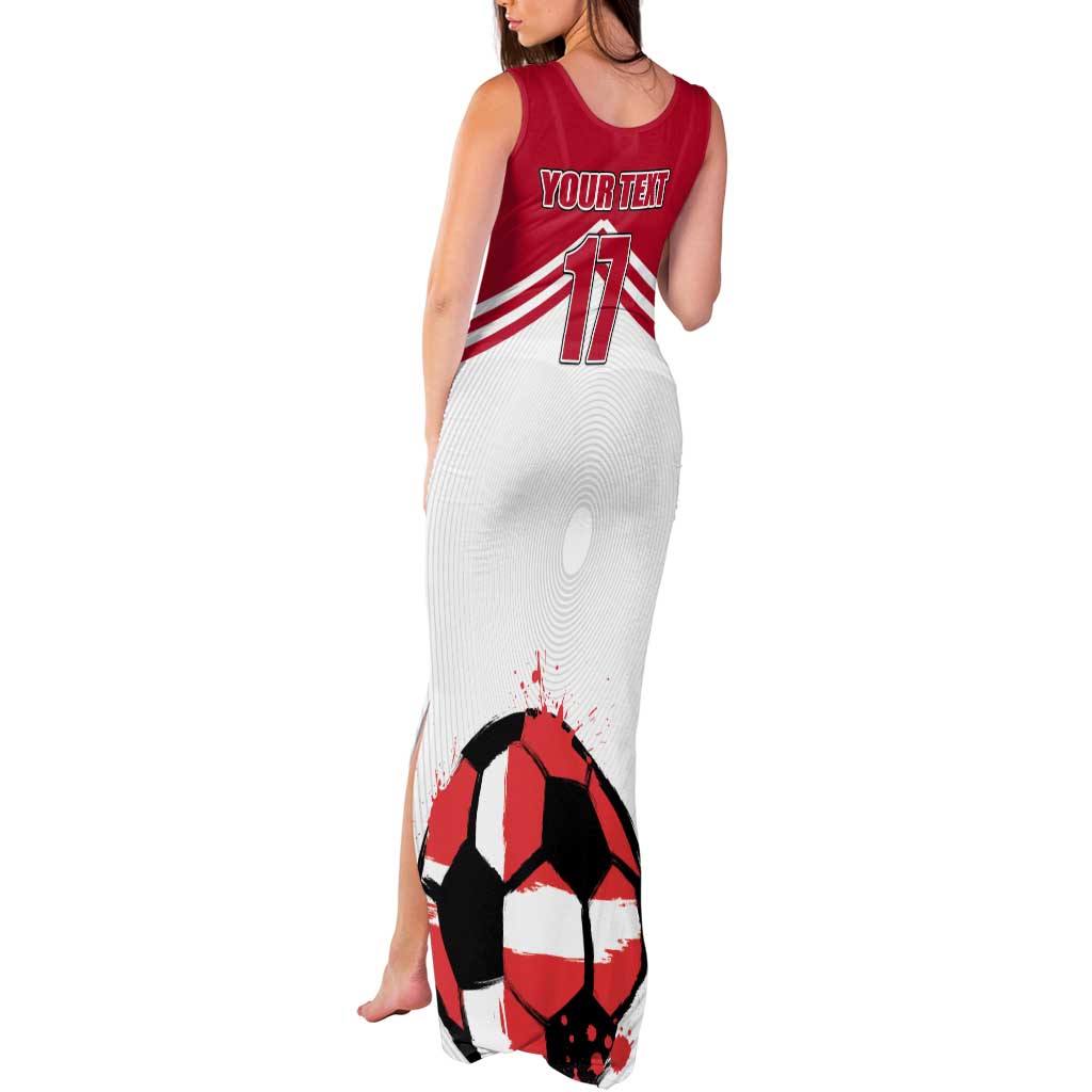 Custom Danmark Football Go Champions Tank Maxi Dress Denmark Sporty Style