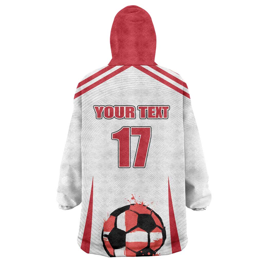 Custom Danmark Football Go Champions Wearable Blanket Hoodie Denmark Sporty Style