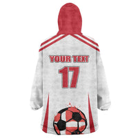 Custom Danmark Football Go Champions Wearable Blanket Hoodie Denmark Sporty Style