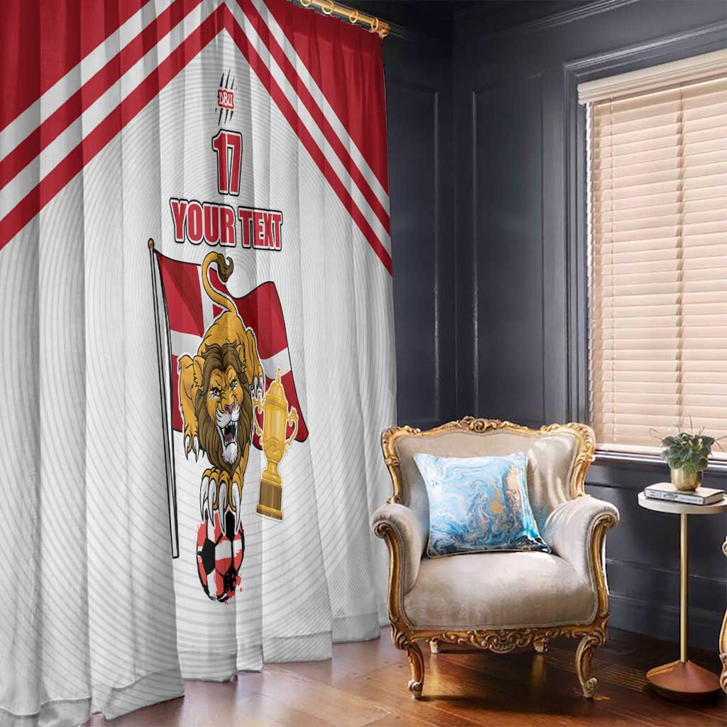 Custom Danmark Football Go Champions Window Curtain Denmark Sporty Style
