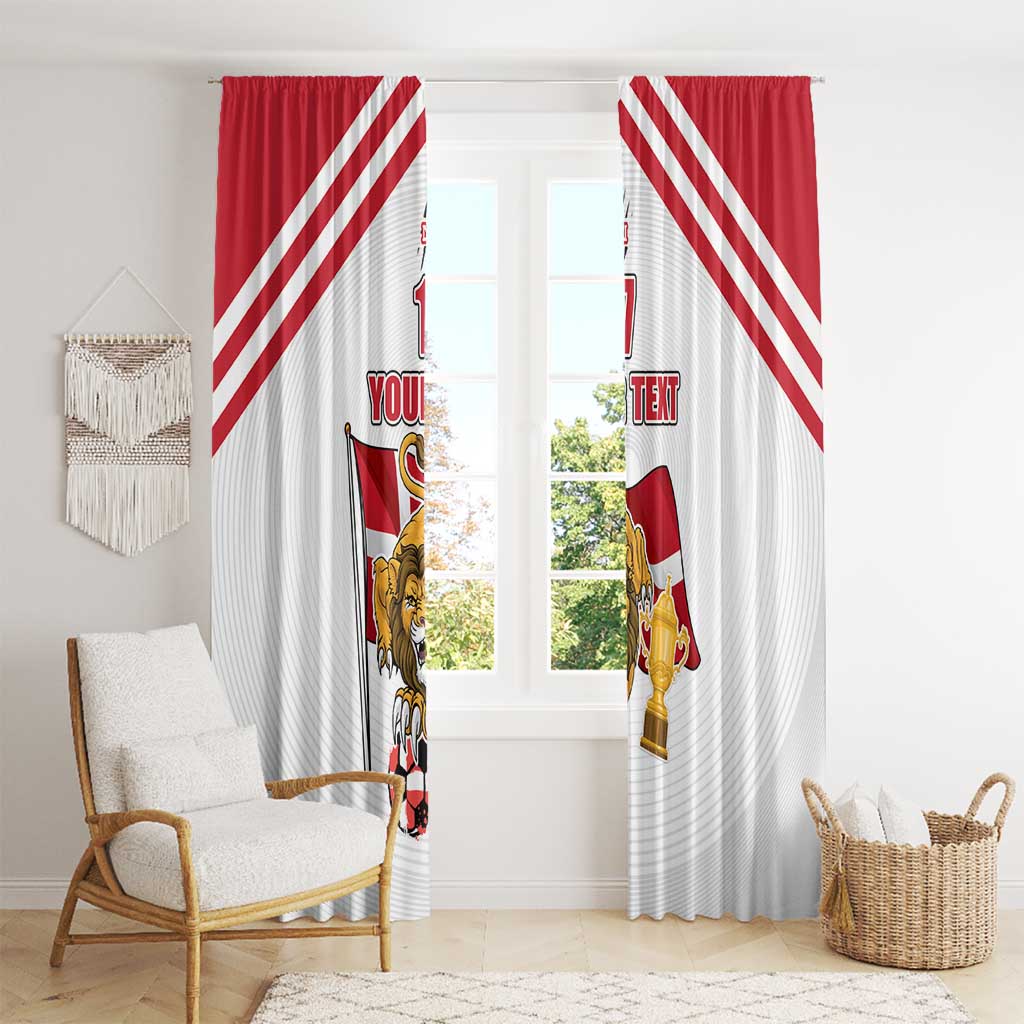 Custom Danmark Football Go Champions Window Curtain Denmark Sporty Style