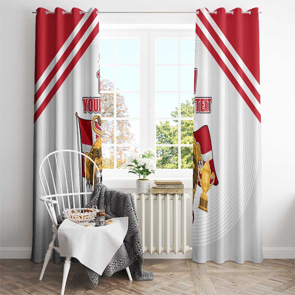 Custom Danmark Football Go Champions Window Curtain Denmark Sporty Style