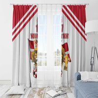 Custom Danmark Football Go Champions Window Curtain Denmark Sporty Style