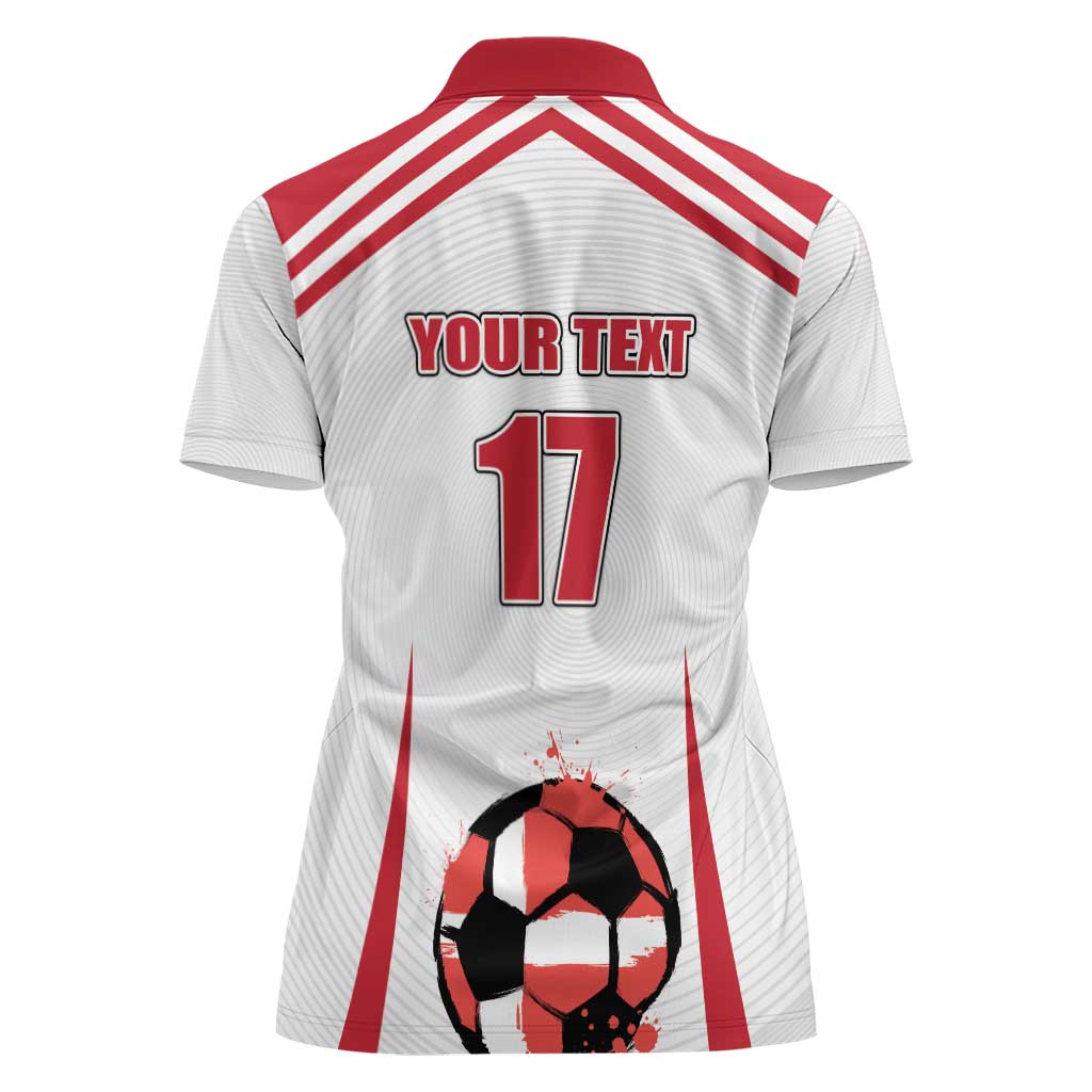 Custom Danmark Football Go Champions Women Polo Shirt Denmark Sporty Style