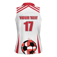 Custom Danmark Football Go Champions Women Sleeveless Polo Shirt Denmark Sporty Style