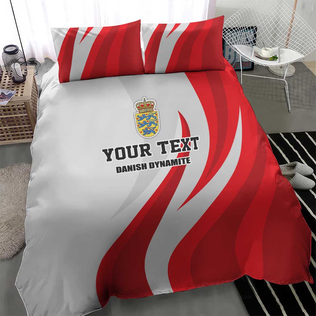 Personalized Danmark Football Bedding Set Denmark Sporty Style Danish Dynamite