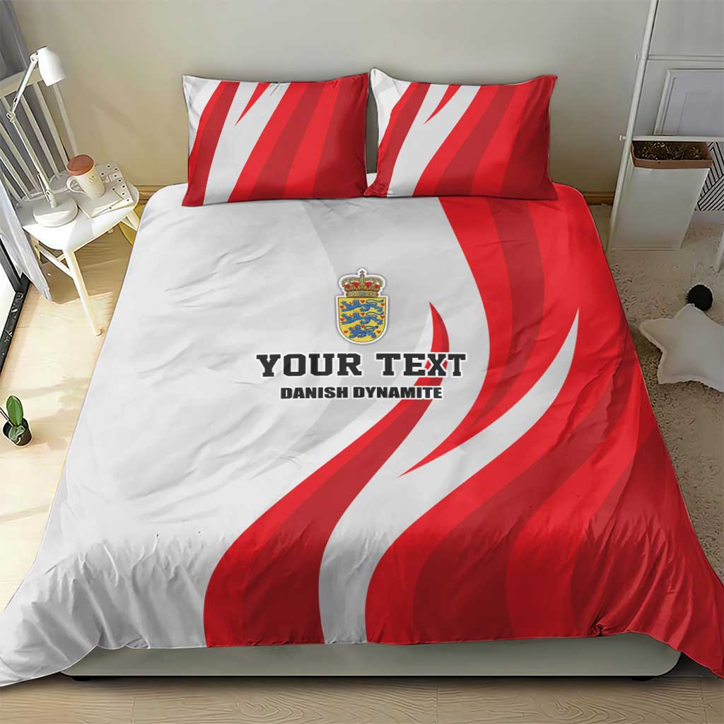 Personalized Danmark Football Bedding Set Denmark Sporty Style Danish Dynamite