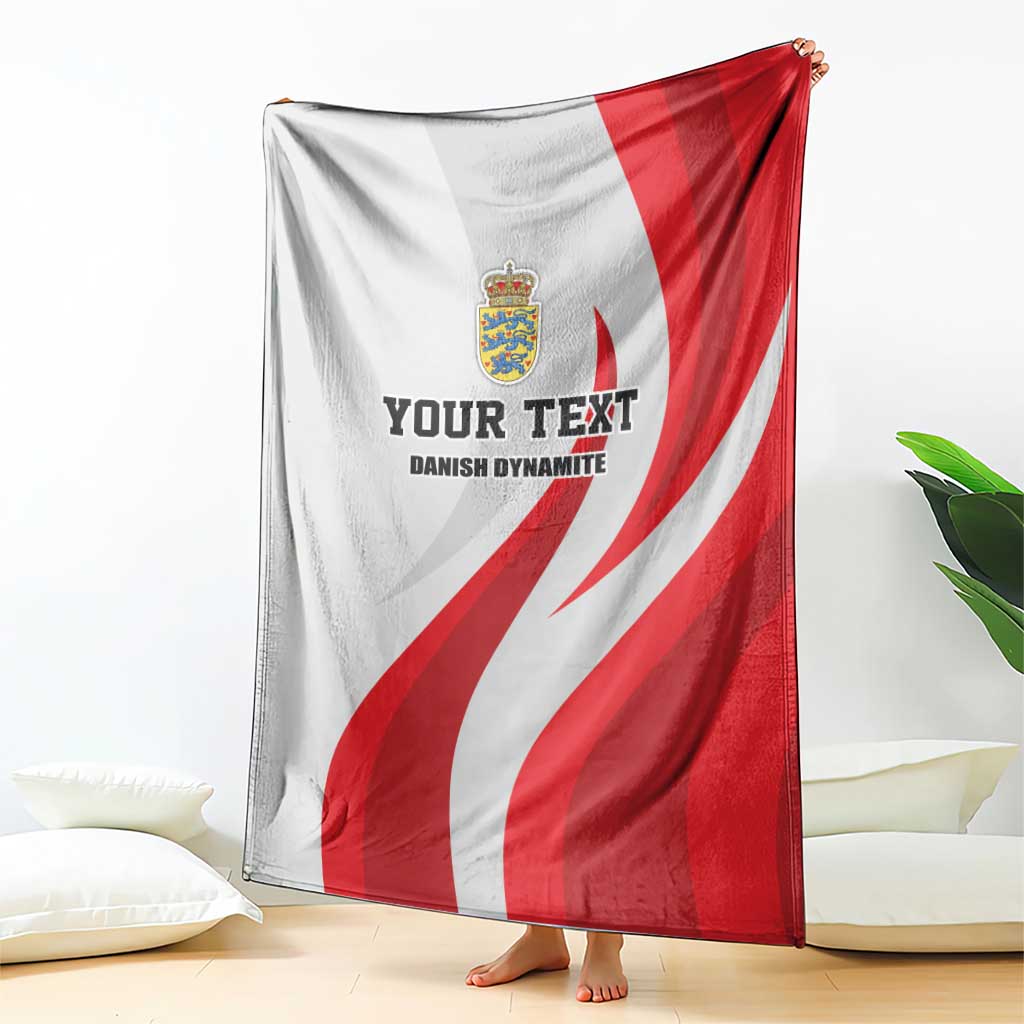Personalized Danmark Football Blanket Denmark Sporty Style Danish Dynamite