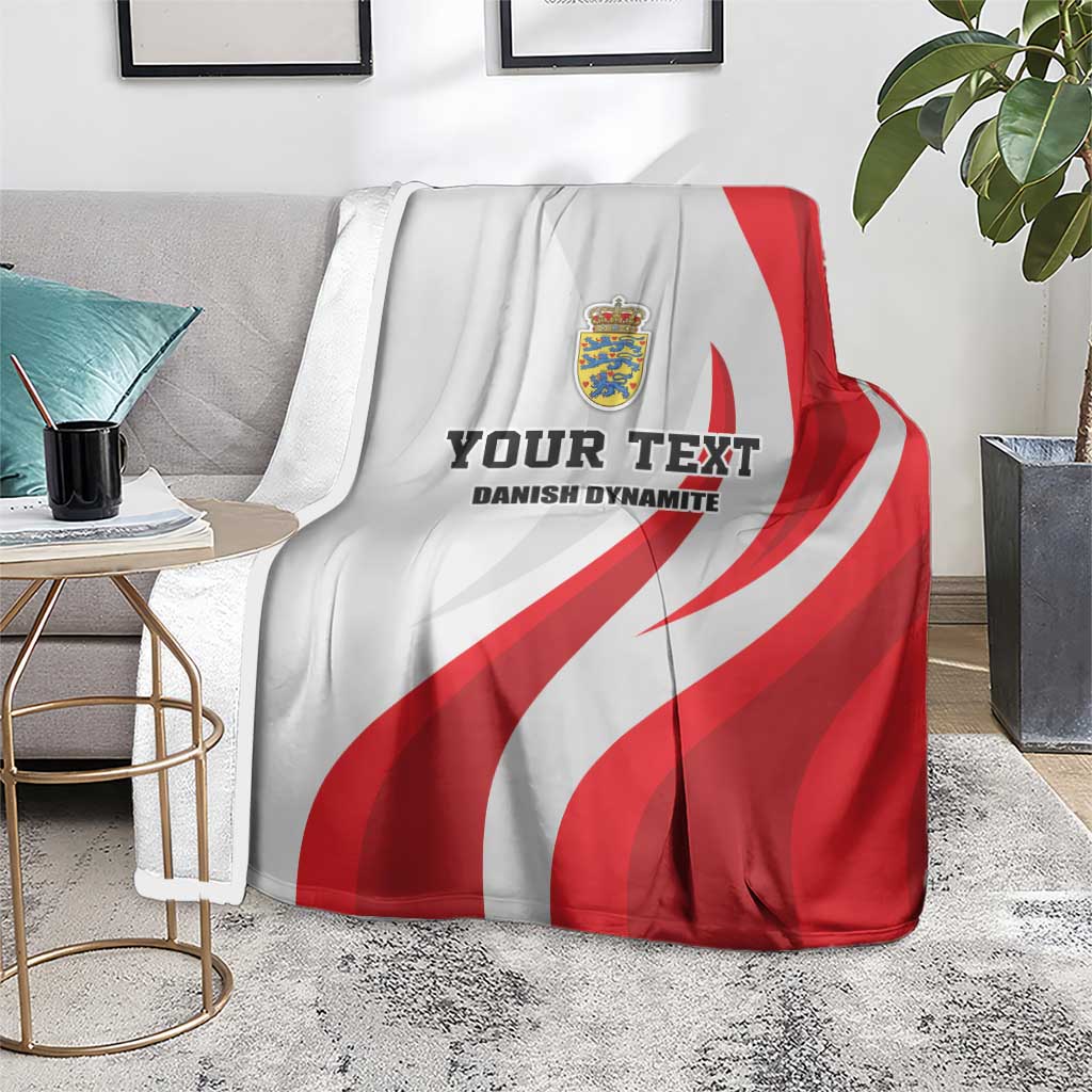 Personalized Danmark Football Blanket Denmark Sporty Style Danish Dynamite
