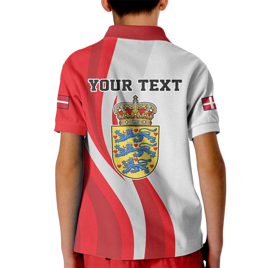 Personalized Danmark Football Kid Polo Shirt Denmark Sporty Style Danish Dynamite