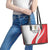 Personalized Danmark Football Leather Tote Bag Denmark Sporty Style Danish Dynamite