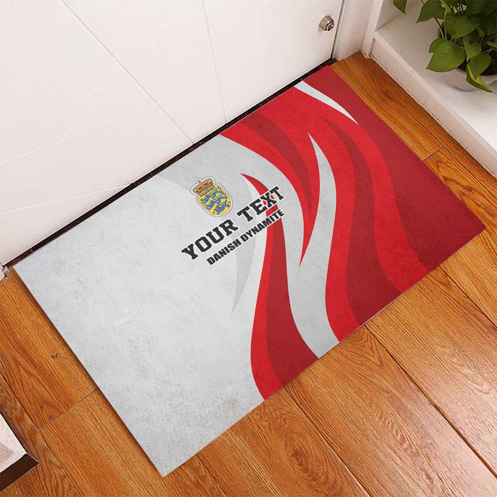Personalized Danmark Football Rubber Doormat Denmark Sporty Style Danish Dynamite