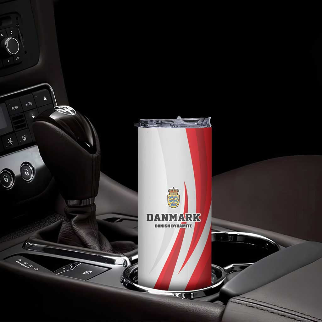 Personalized Danmark Football Skinny Tumbler Denmark Sporty Style Danish Dynamite