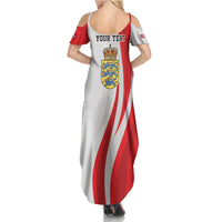 Personalized Danmark Football Summer Maxi Dress Denmark Sporty Style Danish Dynamite