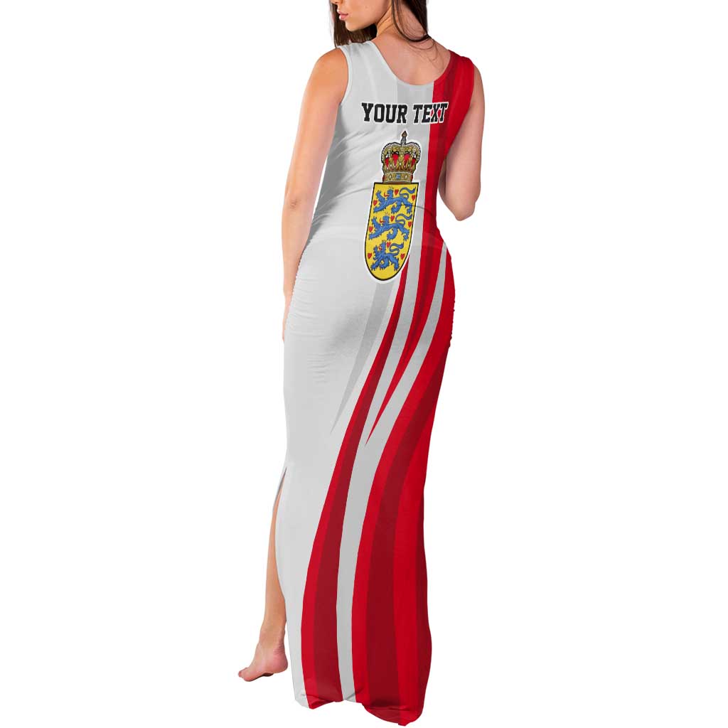 Personalized Danmark Football Tank Maxi Dress Denmark Sporty Style Danish Dynamite