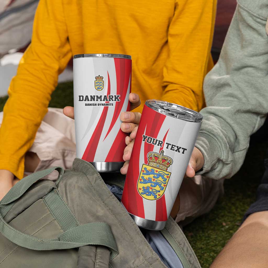 Personalized Danmark Football Tumbler Cup Denmark Sporty Style Danish Dynamite