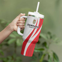 Personalized Danmark Football Tumbler With Handle Denmark Sporty Style Danish Dynamite