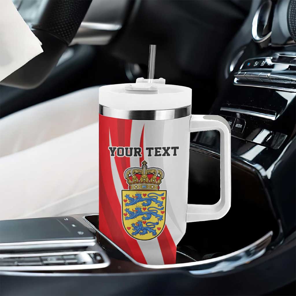 Personalized Danmark Football Tumbler With Handle Denmark Sporty Style Danish Dynamite