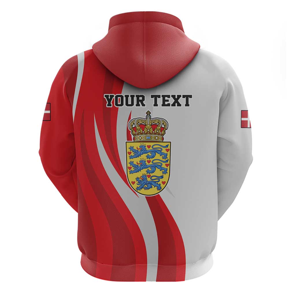 Personalized Danmark Football Zip Hoodie Denmark Sporty Style Danish Dynamite