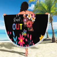 Born to Stand Out Autism Awareness Beach Blanket Brain Mind and Yippee!