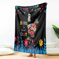 Born to Stand Out Autism Awareness Blanket Brain Mind and Yippee!
