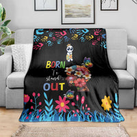 Born to Stand Out Autism Awareness Blanket Brain Mind and Yippee!