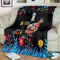 Born to Stand Out Autism Awareness Blanket Brain Mind and Yippee!