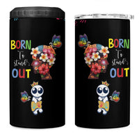 Born to Stand Out Autism Awareness 4 in 1 Can Cooler Tumbler Brain Mind and Yippee!