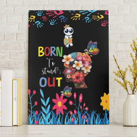Born to Stand Out Autism Awareness Canvas Wall Art Brain Mind and Yippee!