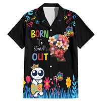 Born to Stand Out Autism Awareness Family Matching Mermaid Dress and Hawaiian Shirt Brain Mind and Yippee!
