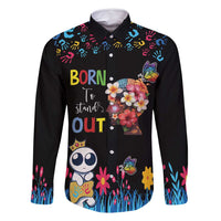 Born to Stand Out Autism Awareness Family Matching Mermaid Dress and Hawaiian Shirt Brain Mind and Yippee!