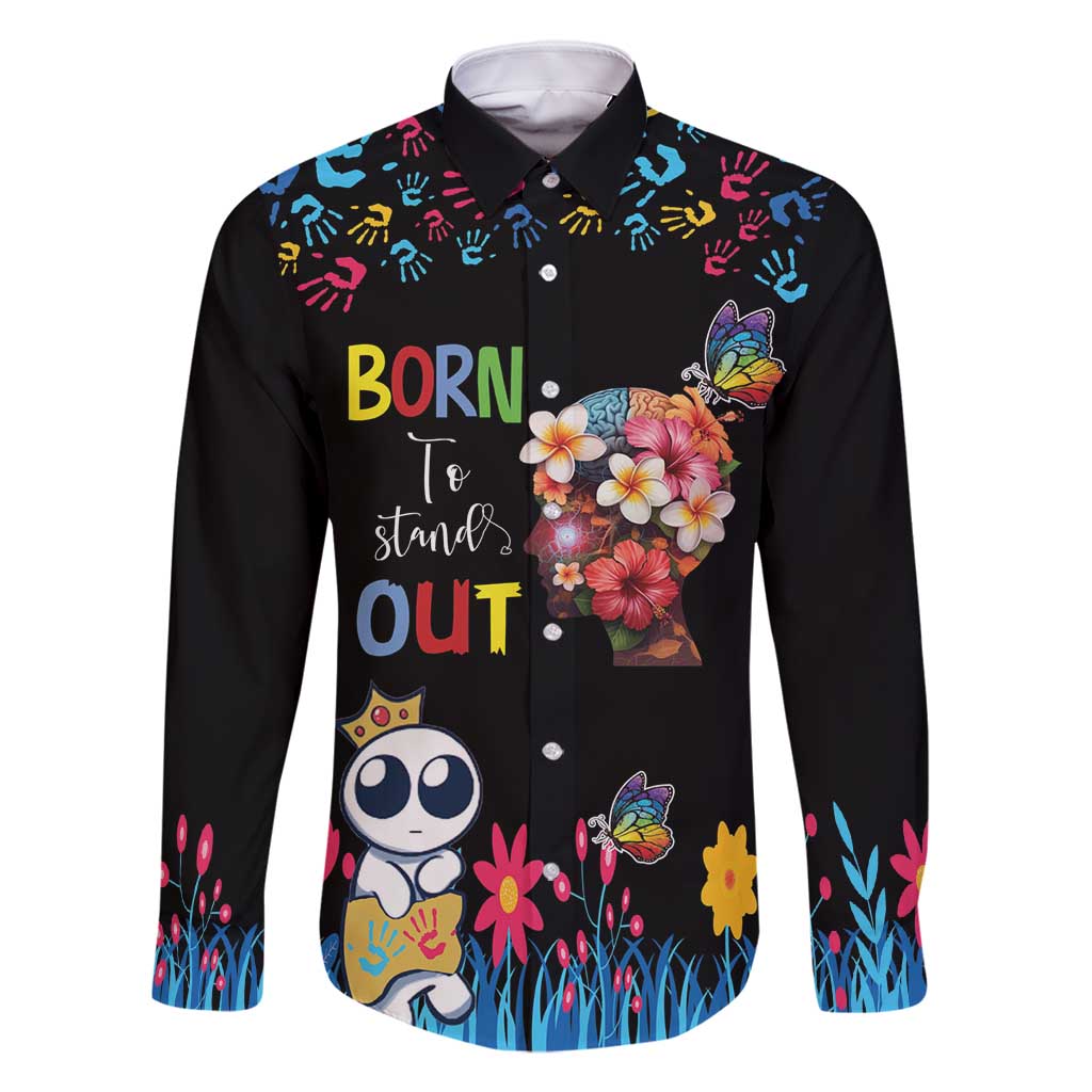 Born to Stand Out Autism Awareness Family Matching Summer Maxi Dress and Hawaiian Shirt Brain Mind and Yippee!