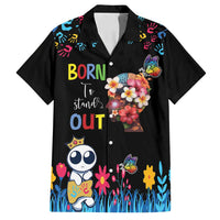 Born to Stand Out Autism Awareness Family Matching Tank Maxi Dress and Hawaiian Shirt Brain Mind and Yippee!