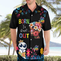 Born to Stand Out Autism Awareness Hawaiian Shirt Brain Mind and Yippee!