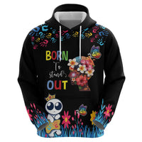 Born to Stand Out Autism Awareness Hoodie Brain Mind and Yippee!