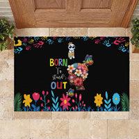 Born to Stand Out Autism Awareness Rubber Doormat Brain Mind and Yippee!