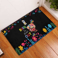 Born to Stand Out Autism Awareness Rubber Doormat Brain Mind and Yippee!