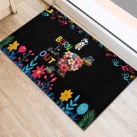 Born to Stand Out Autism Awareness Rubber Doormat Brain Mind and Yippee!