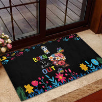 Born to Stand Out Autism Awareness Rubber Doormat Brain Mind and Yippee!