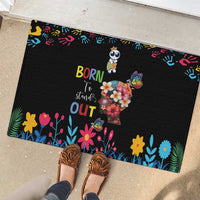 Born to Stand Out Autism Awareness Rubber Doormat Brain Mind and Yippee!