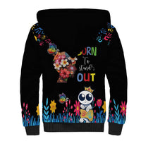 Born to Stand Out Autism Awareness Sherpa Hoodie Brain Mind and Yippee!