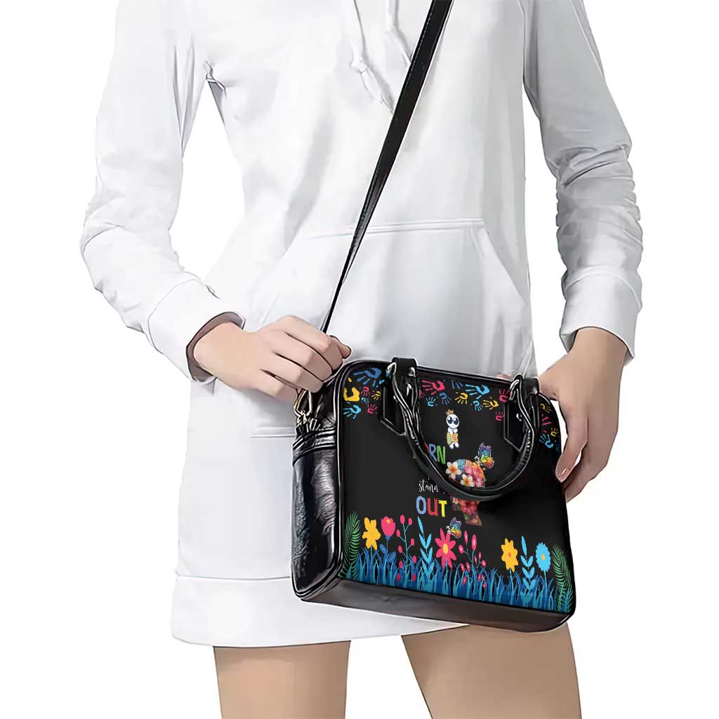 Born to Stand Out Autism Awareness Shoulder Handbag Brain Mind and Yippee!