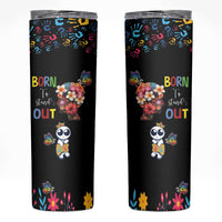 Born to Stand Out Autism Awareness Skinny Tumbler Brain Mind and Yippee!