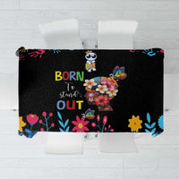 Born to Stand Out Autism Awareness Tablecloth Brain Mind and Yippee!
