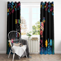 Born to Stand Out Autism Awareness Window Curtain Brain Mind and Yippee!