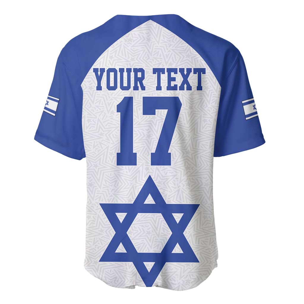 Custom Israel Football Go Champions Baseball Jersey Sporty Style