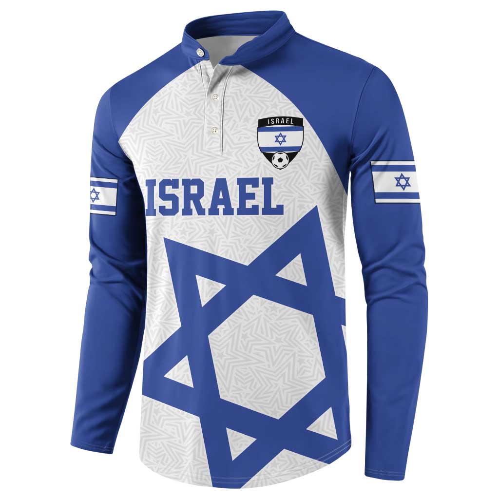 Custom Israel Football Go Champions Button Sweatshirt Sporty Style