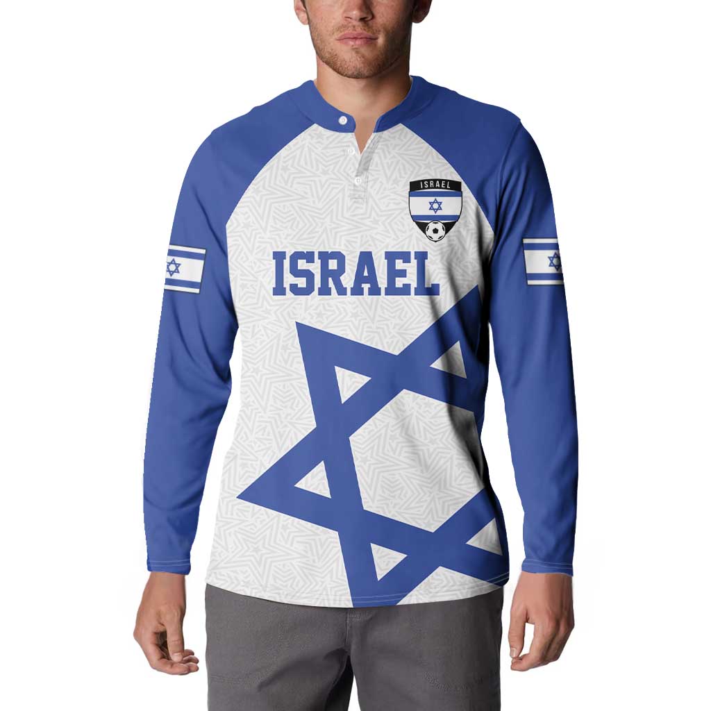 Custom Israel Football Go Champions Button Sweatshirt Sporty Style